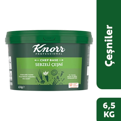 Knorr Chef Base Sebzeli Çeşni 6.5KG - Yemeklerinizde dengeli sebze lezzeti sağlar.